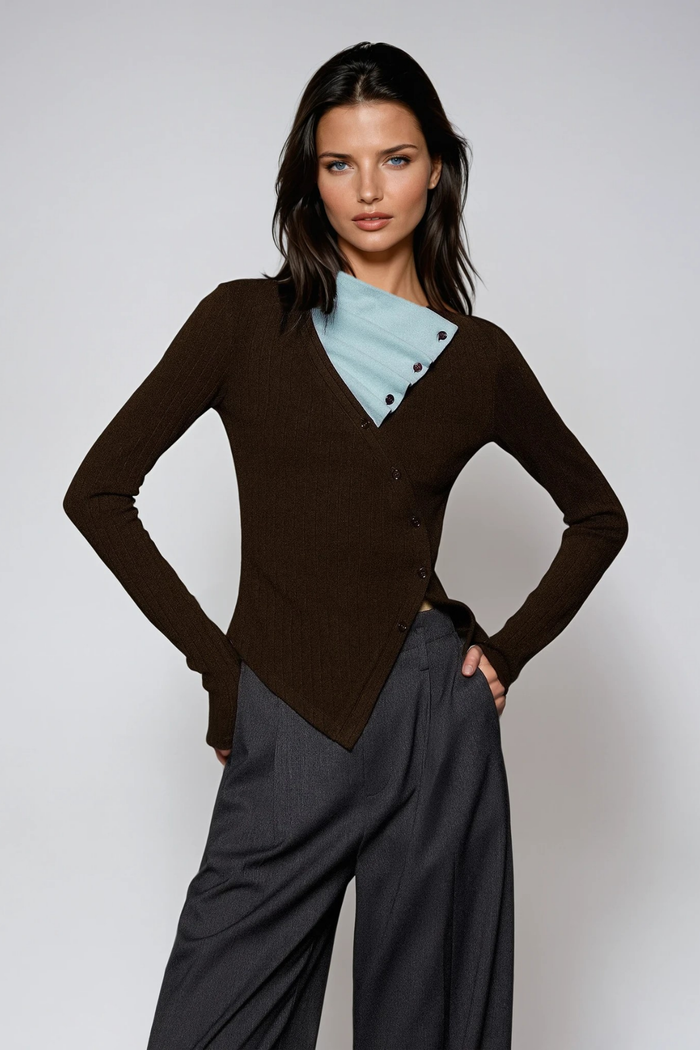Dyaus Asymmetric Ruch Bodycon Top