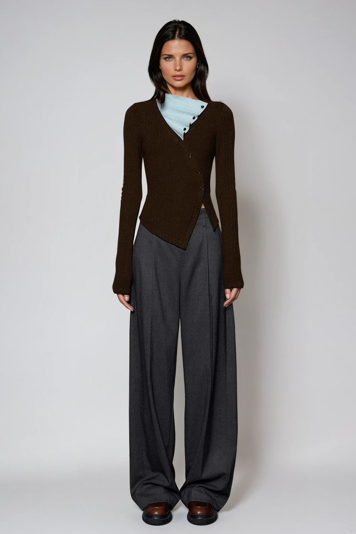 Dyaus Asymmetric Ruch Bodycon Top