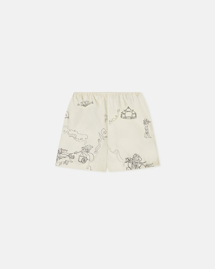 Dylla - Printed Tailored Silk Twill Shorts - Folktale