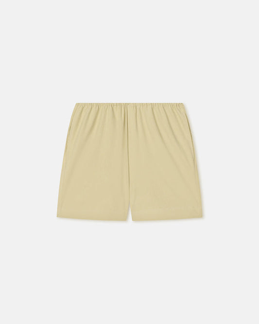 Dylla - Tailored Washed Calico Shorts - Sage