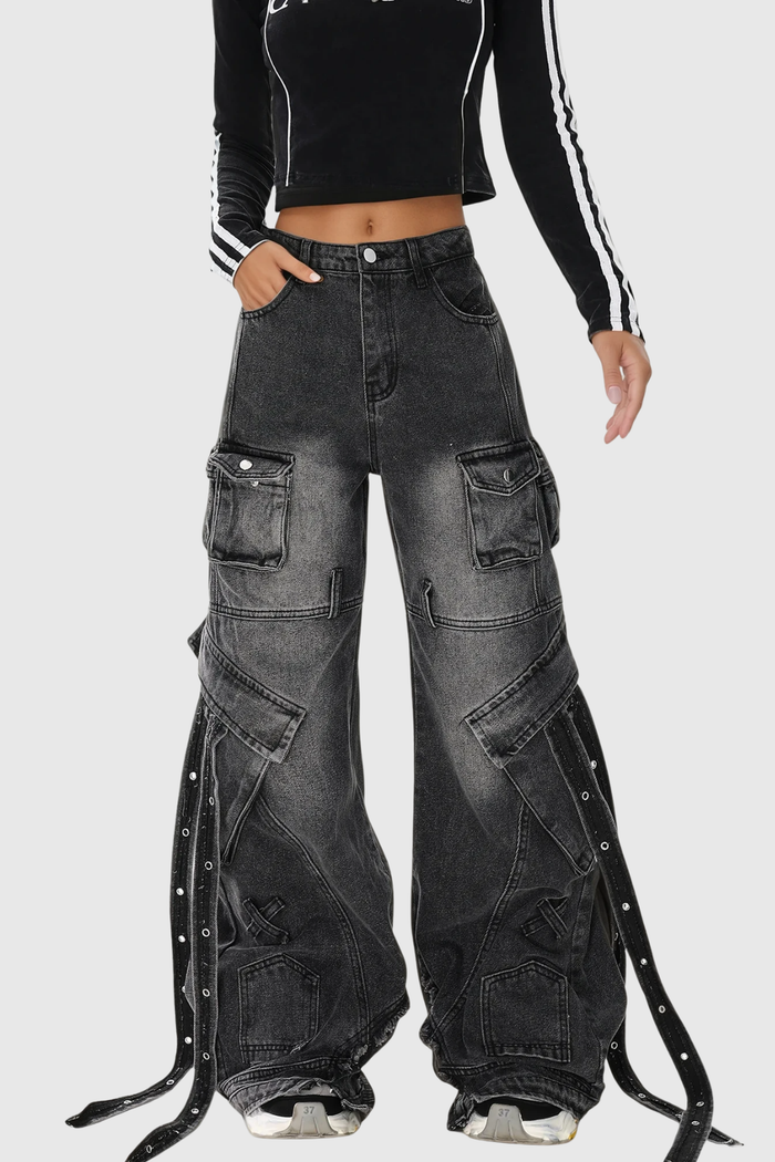 Dzvezdan Fringe Cargo Jeans