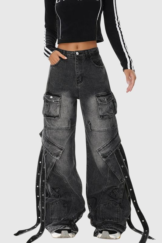 Dzvezdan Fringe Cargo Jeans