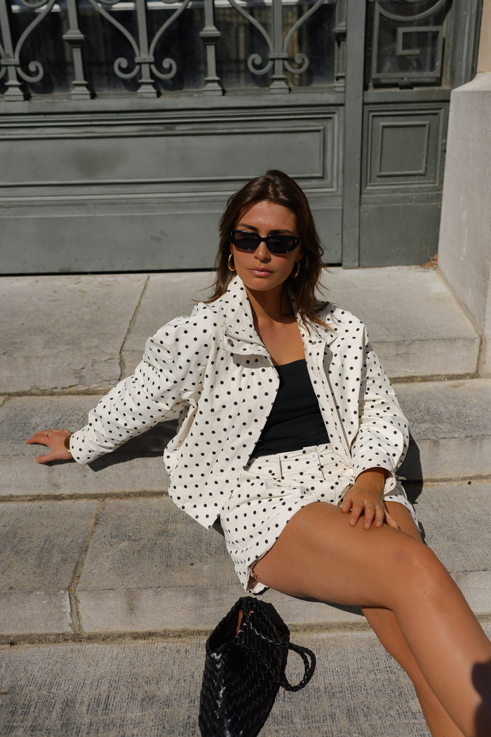 Ecru Polka Dot Alban Jacket