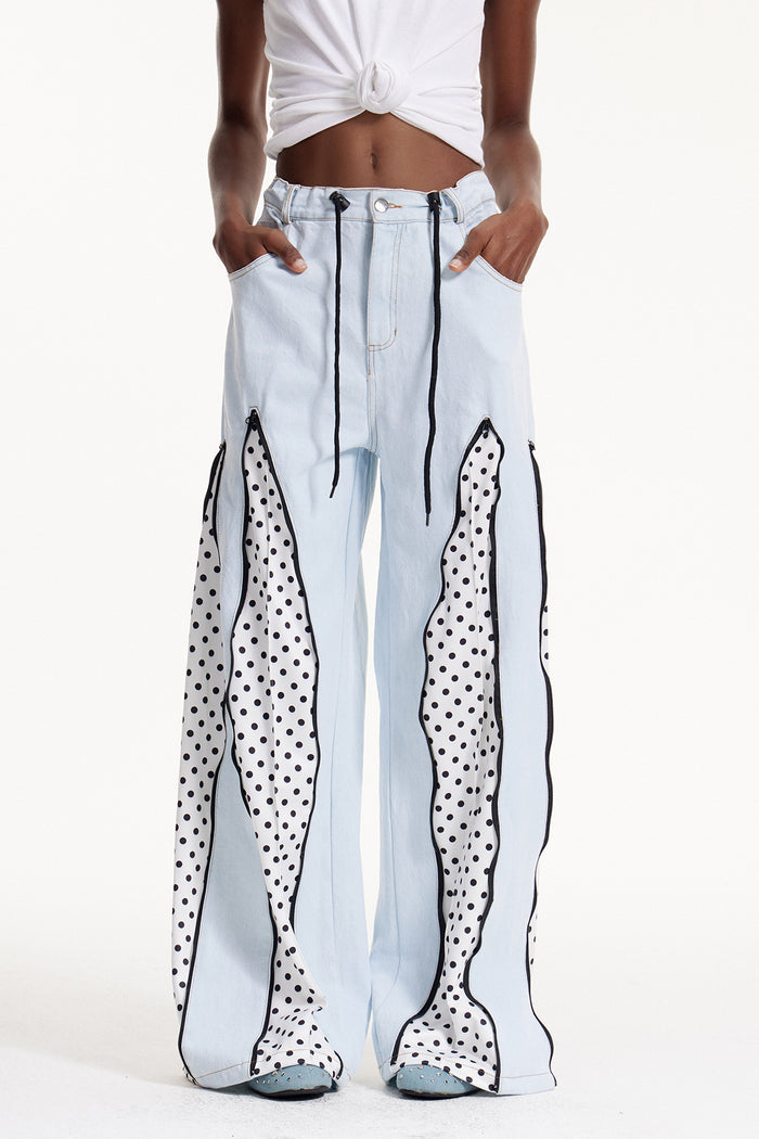 Edelmira Deconstruct Dot Barrel Jeans