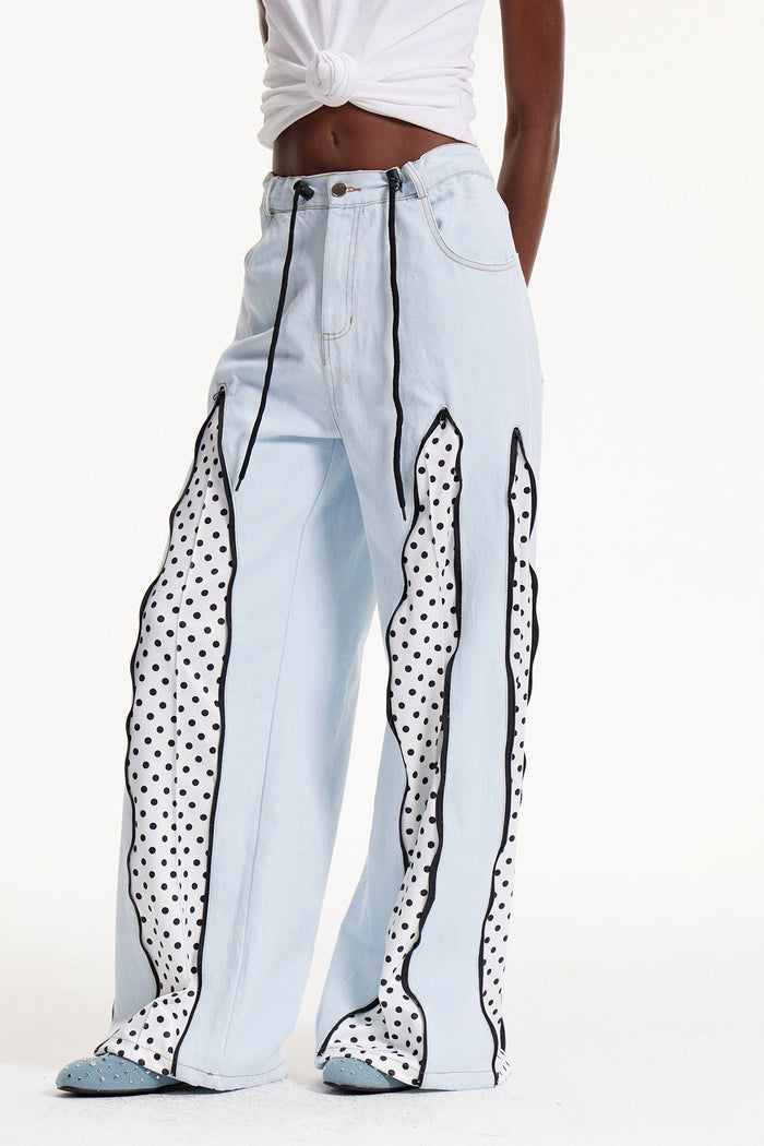 Edelmira Deconstruct Dot Barrel Jeans