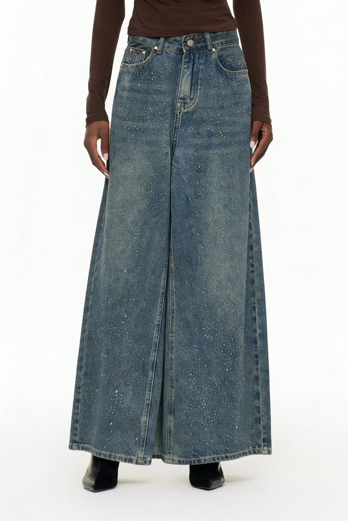 Eidel Rhinestone Jeans In Dark Blue