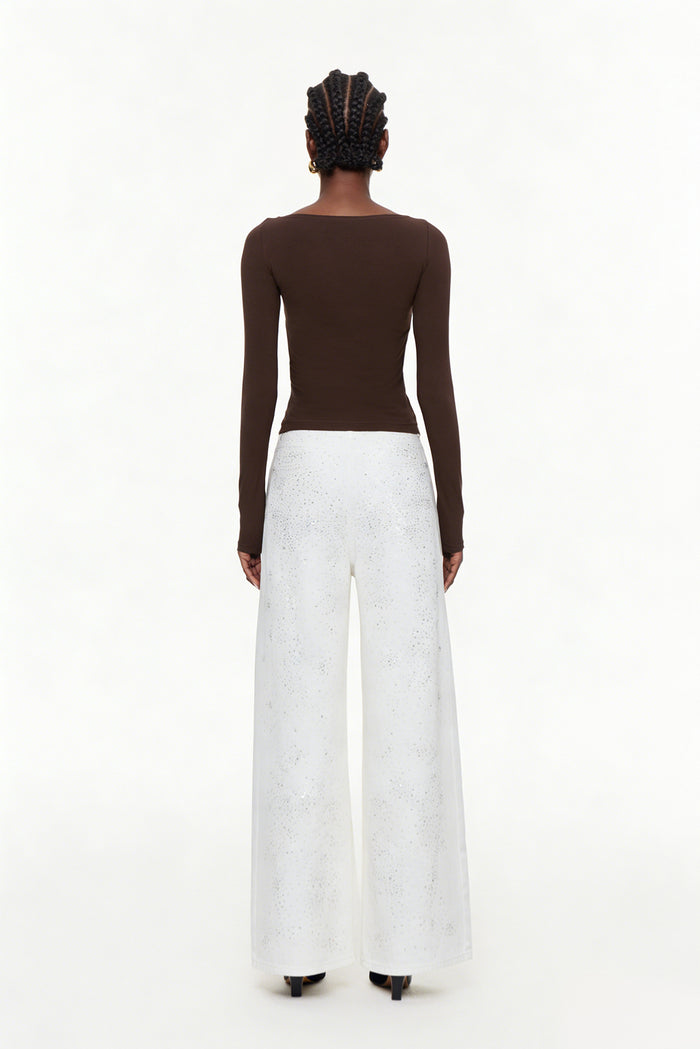Eidel Rhinestone Jeans In White