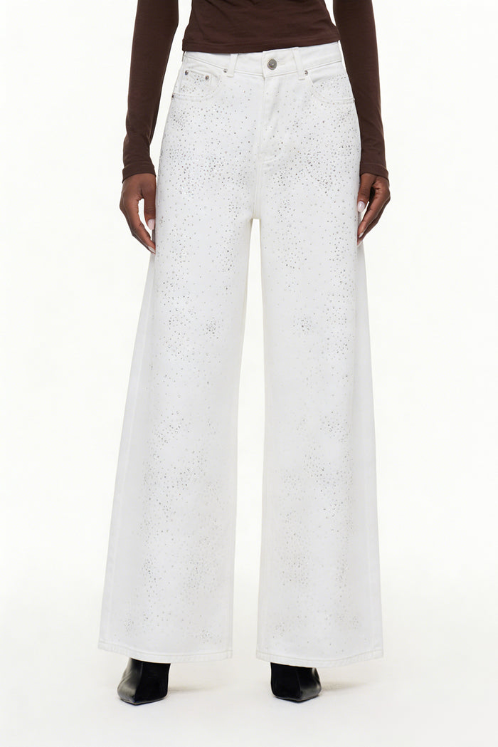 Eidel Rhinestone Jeans In White