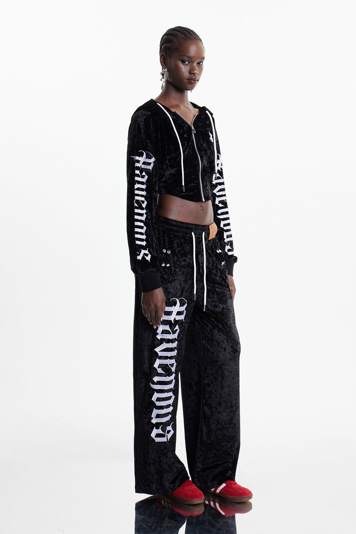 Eldred Print Velvet Crop Jacket