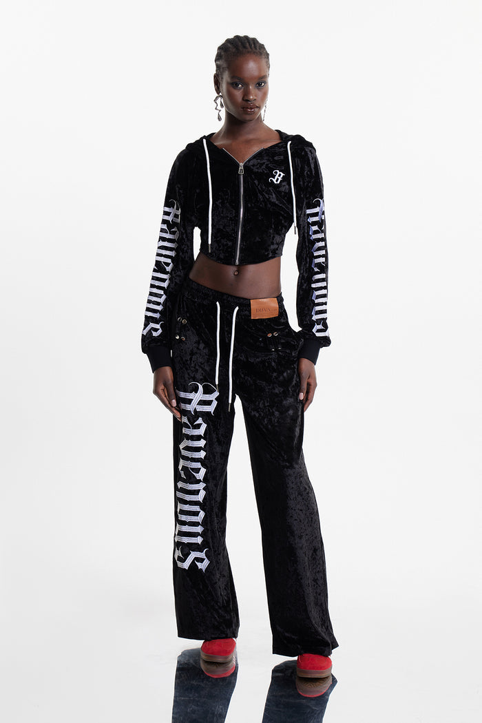 Eldred Print Velvet Pants