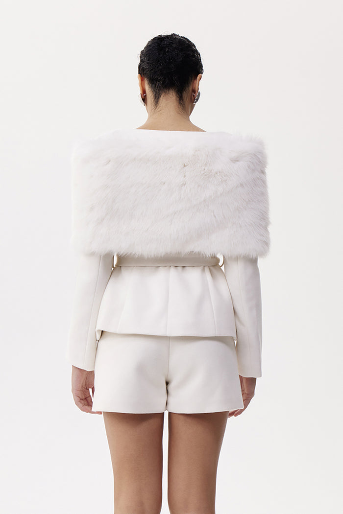 Elenora Faux Fur Pants Set