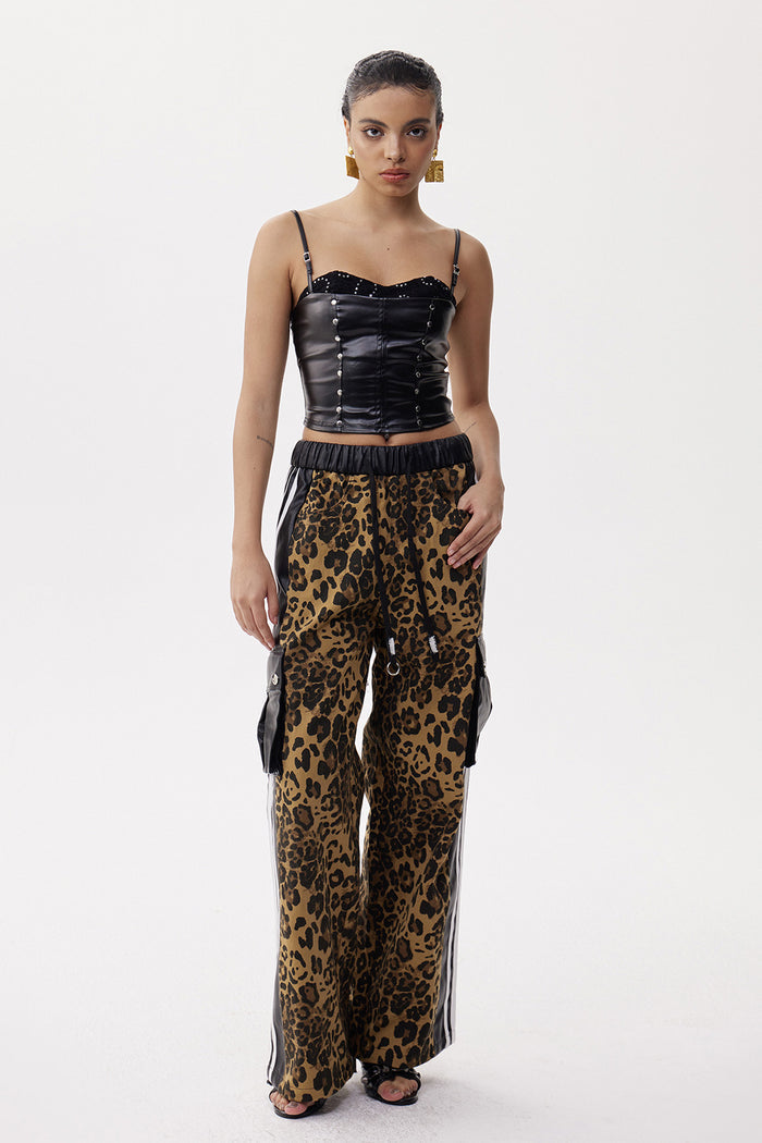 Eleri Deconstruct Leopard Jeans