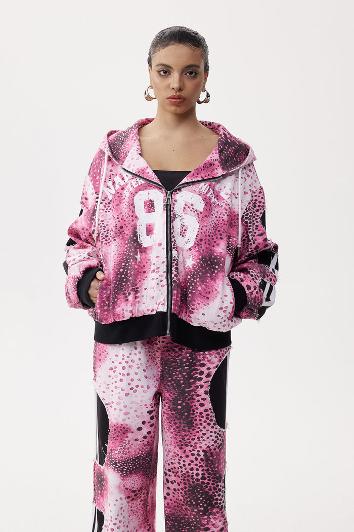 Eleutherius Deconstruct Tie Dye Stripe Jacket