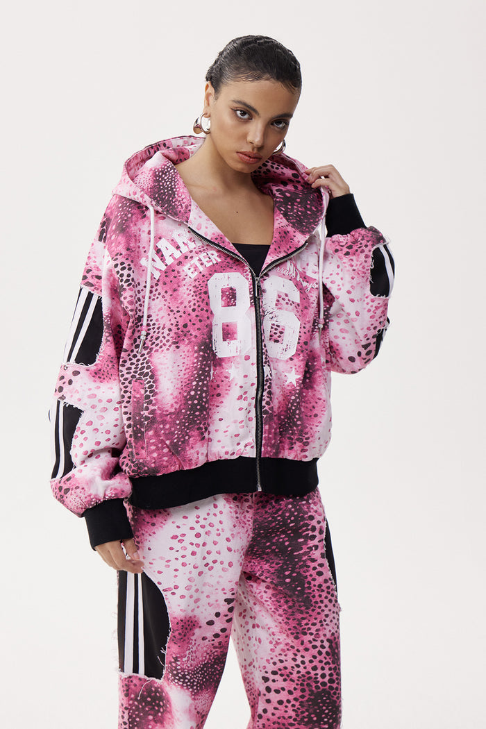 Eleutherius Deconstruct Tie Dye Stripe Jacket