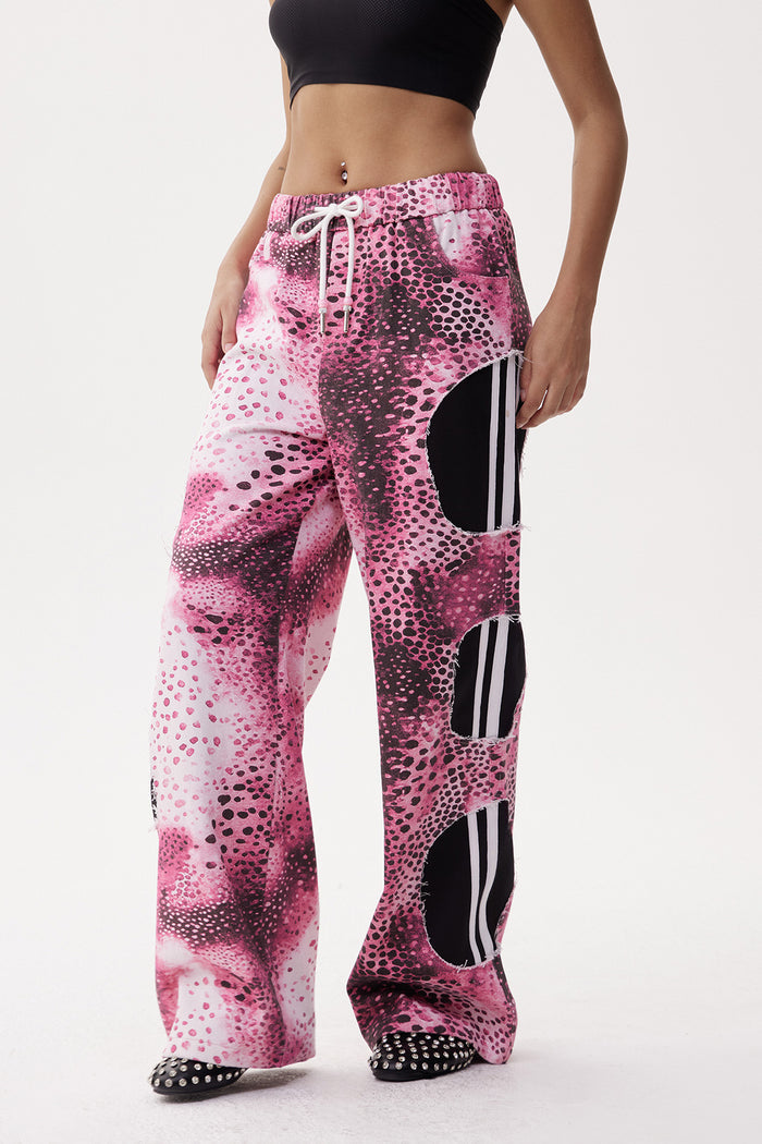 Eleutherius Deconstruct Tie Dye Stripe Jeans