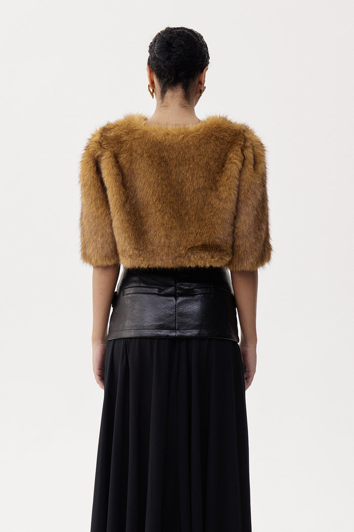 Elijas Faux Fur Crop Top