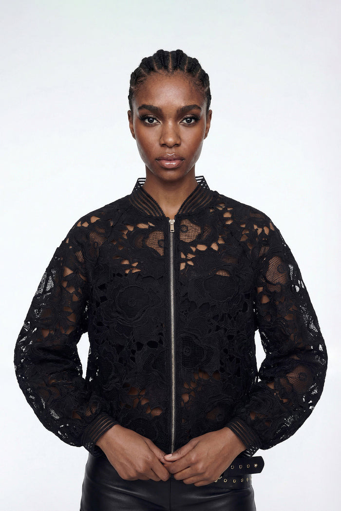 Elio Embroidered Cutout Jacket