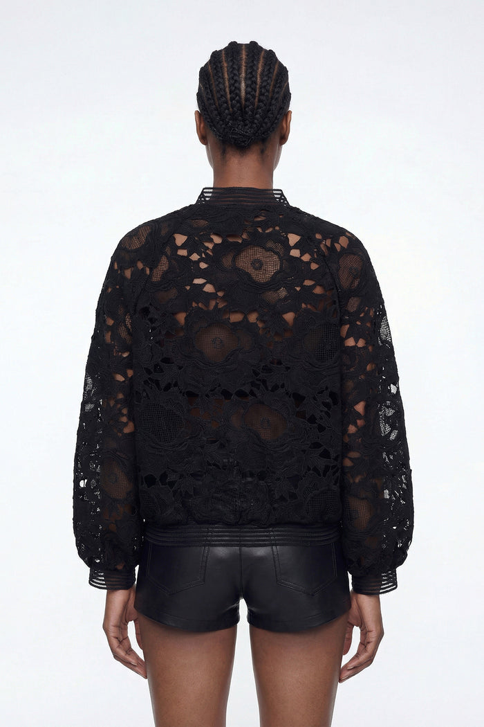 Elio Embroidered Cutout Jacket
