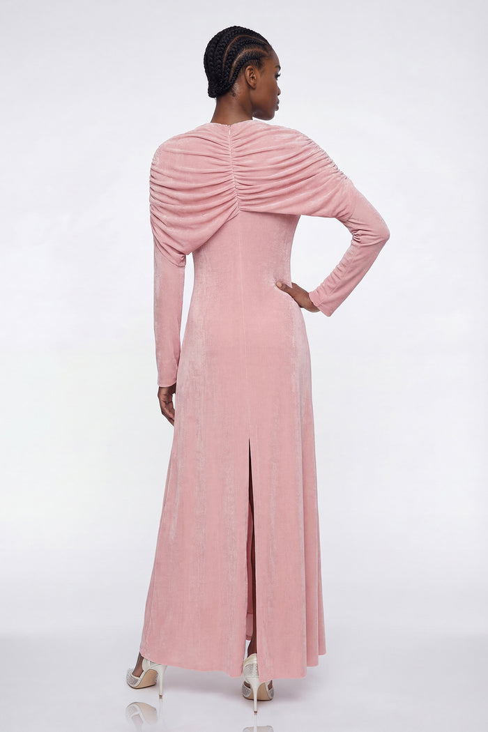 Elisa Velvet Twist Maxi Dress