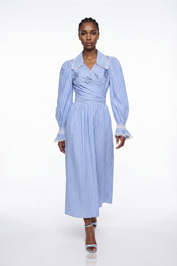 Elisabeth Stripe Rhinestone Skirt Set