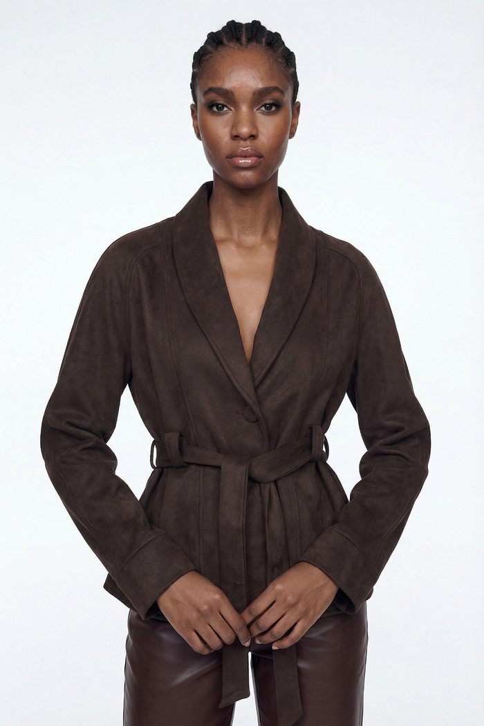 Elisey Suede Tie Up Jacket