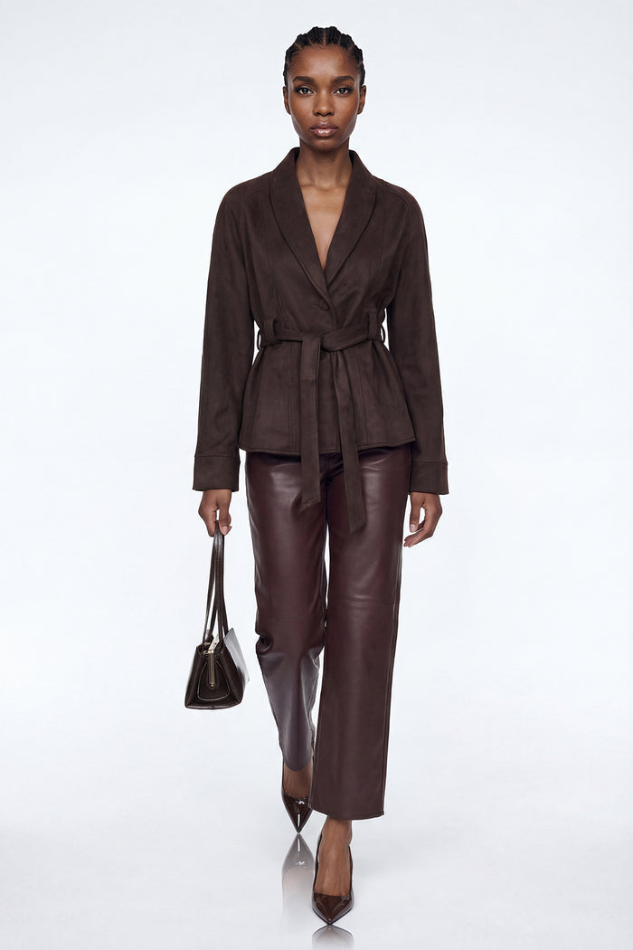 Elisey Suede Tie Up Jacket