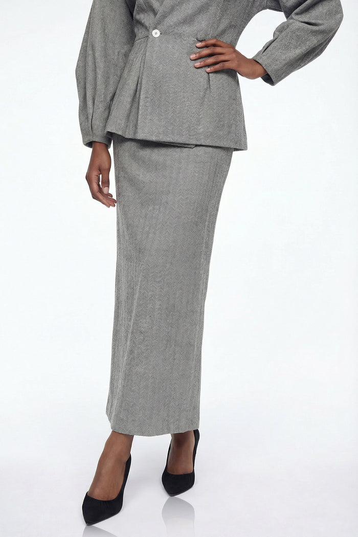Elishua Balloon Sleeve Skirt Set