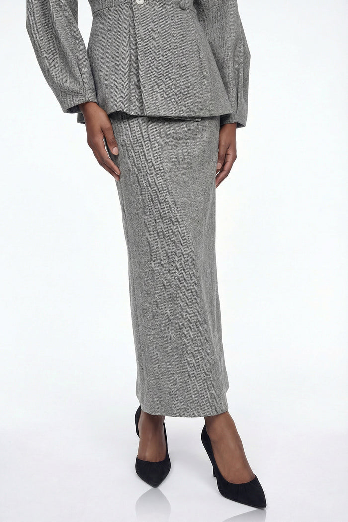 Elishua Balloon Sleeve Skirt Set