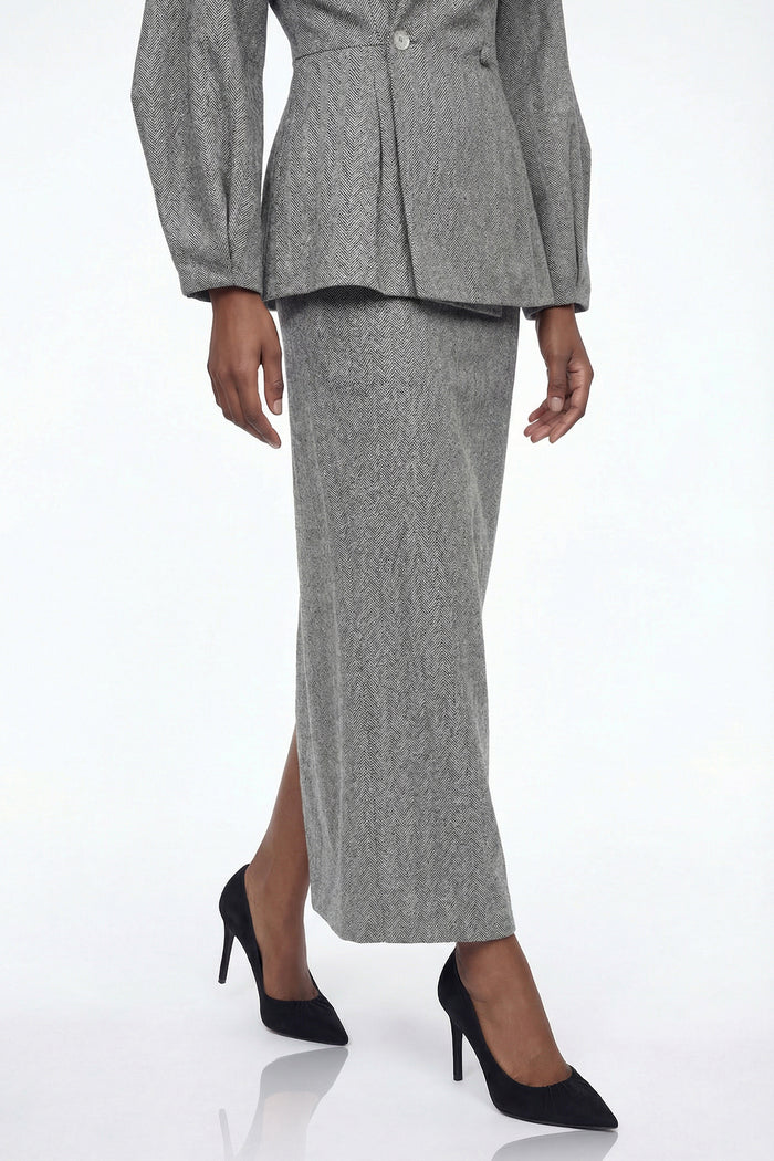 Elishua Balloon Sleeve Skirt Set