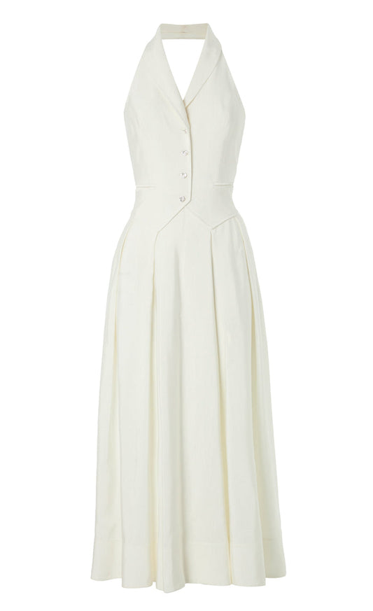 Elodie Halter Dress - Ivory