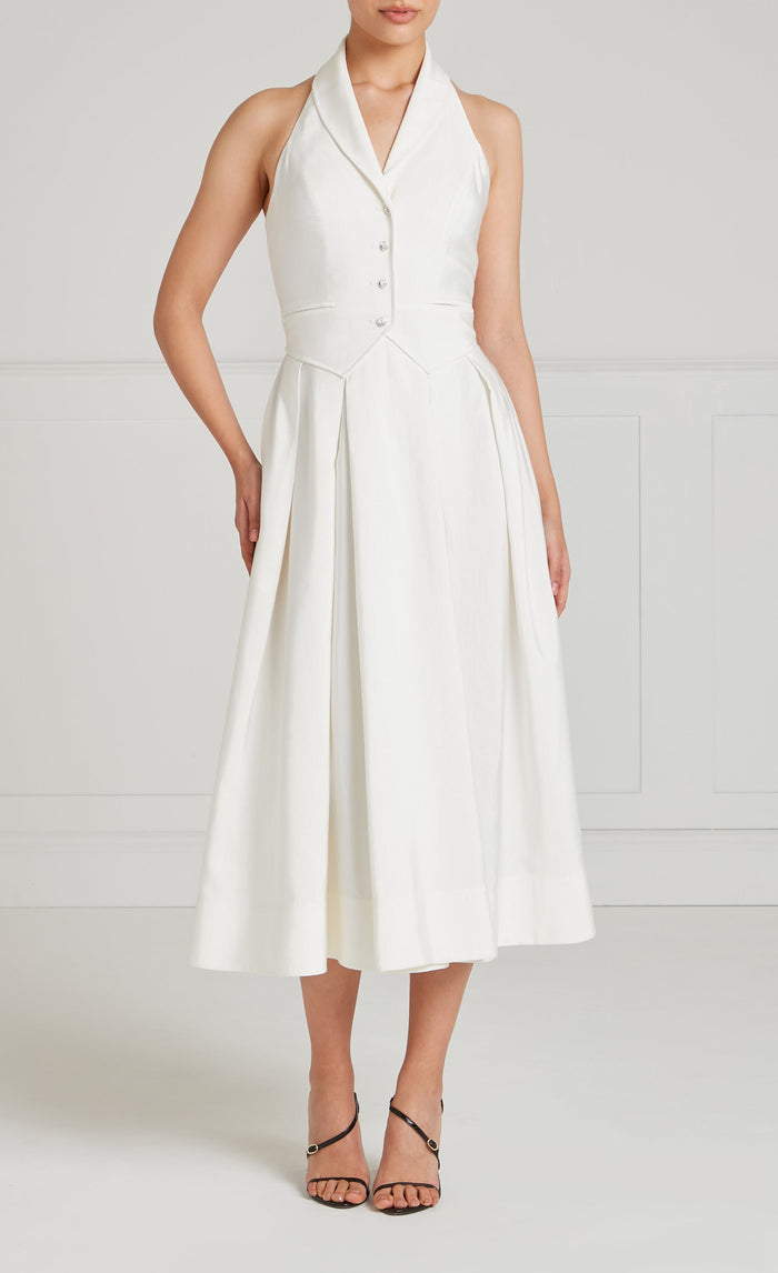 Elodie Halter Dress - Ivory