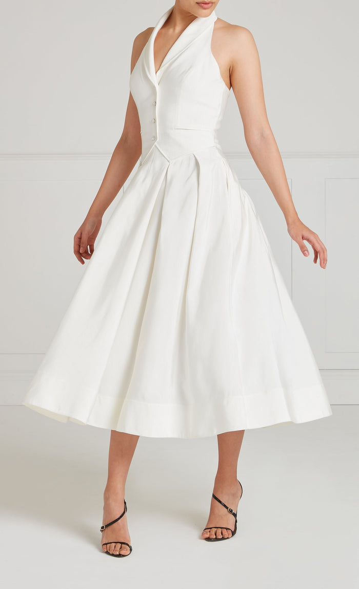 Elodie Halter Dress - Ivory