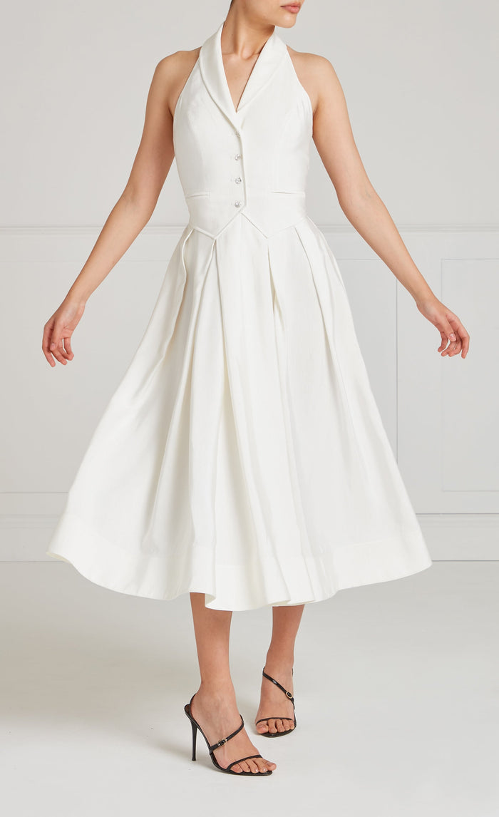 Elodie Halter Dress - Ivory