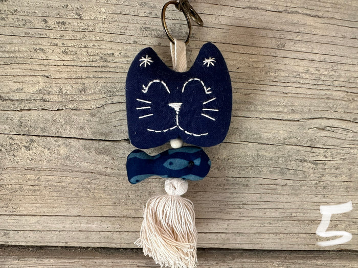 Embroidered Cat & fish