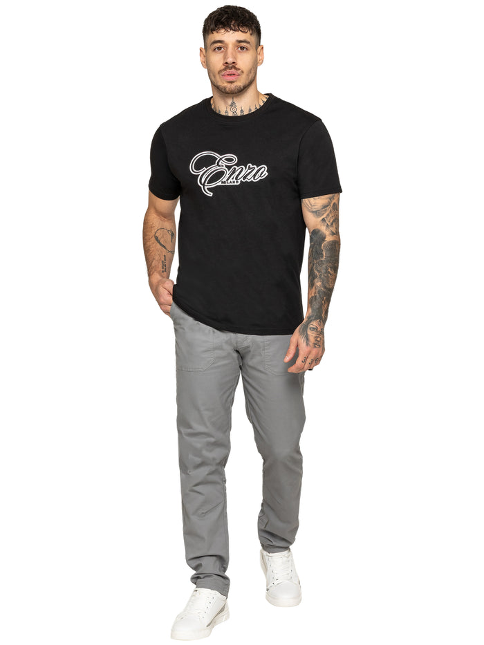 Enzo Milano | Mens Applique Logo T-Shirt