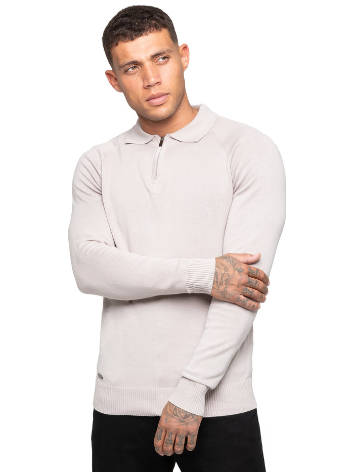 Enzo Milano | Mens Half Zip Polo Jumper