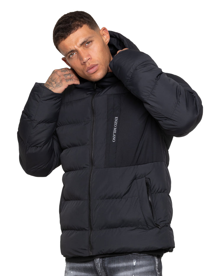 Enzo Milano | Mens Hooded Puffer Jacket