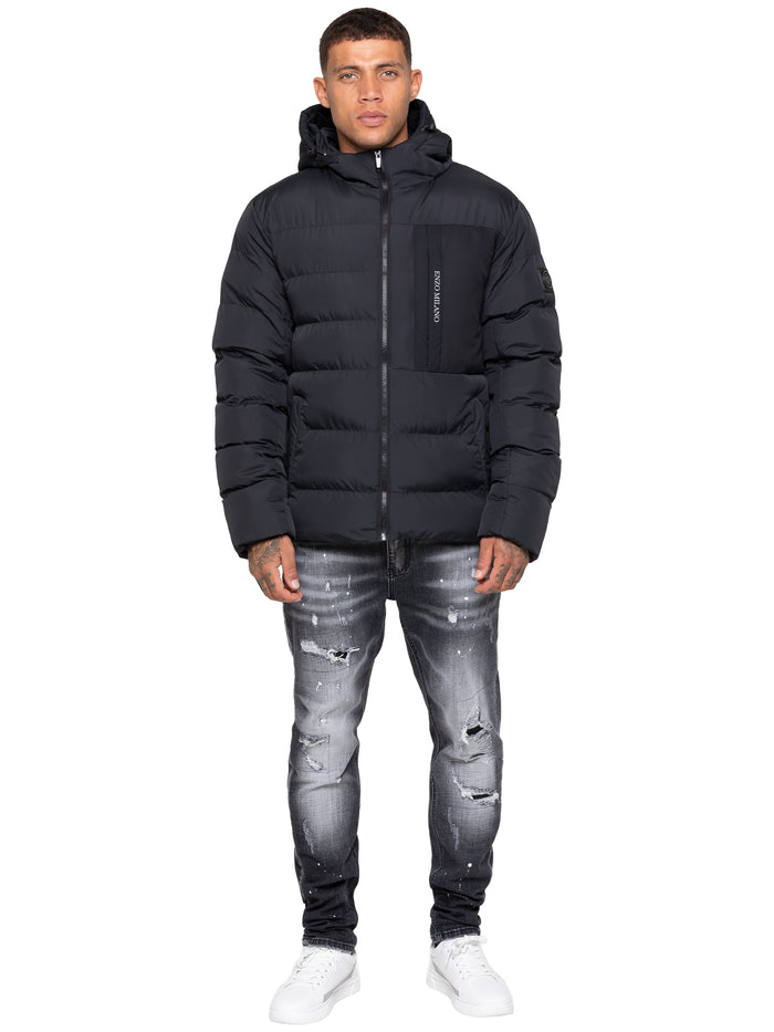 Enzo Milano | Mens Hooded Puffer Jacket