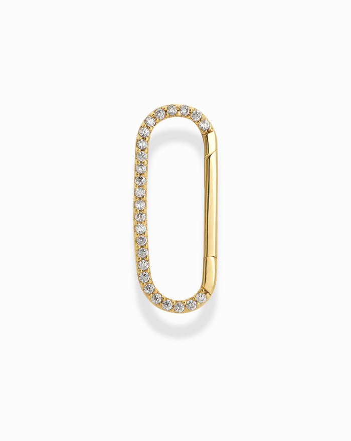 Enzo Pave Carabiner - Mod + Jo - Jewelry built to last, advanced plating technology