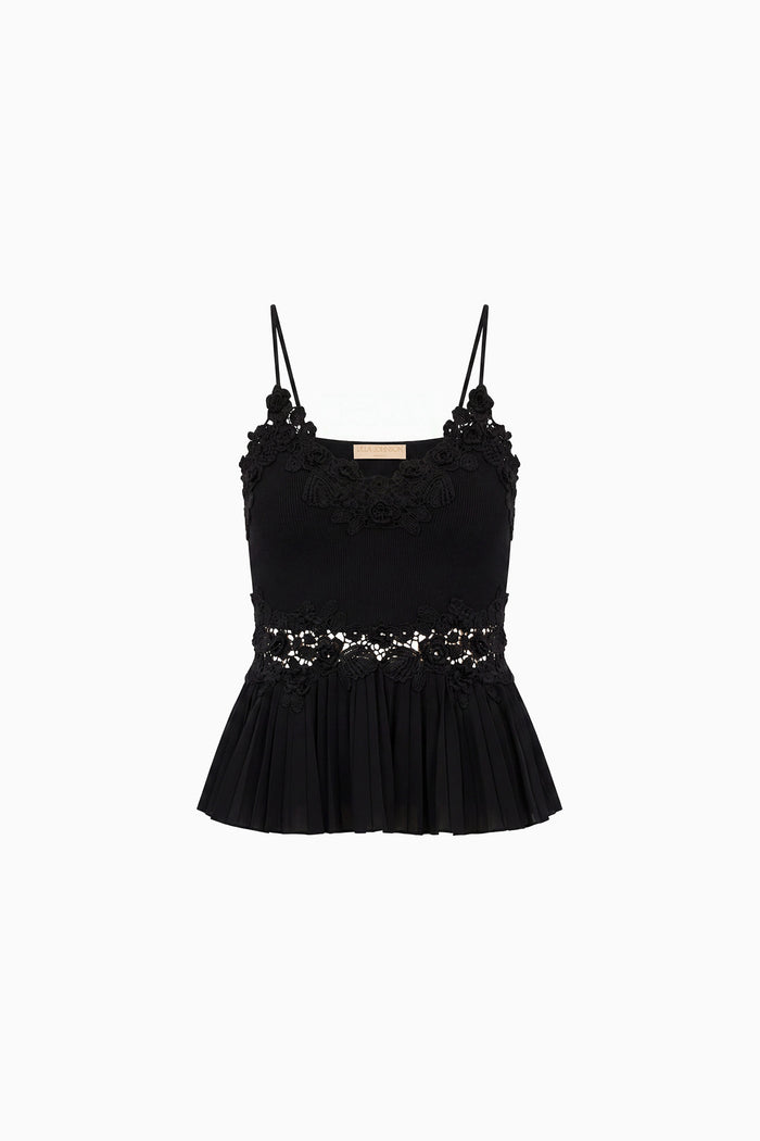 Estelle Crochet Top - Noir