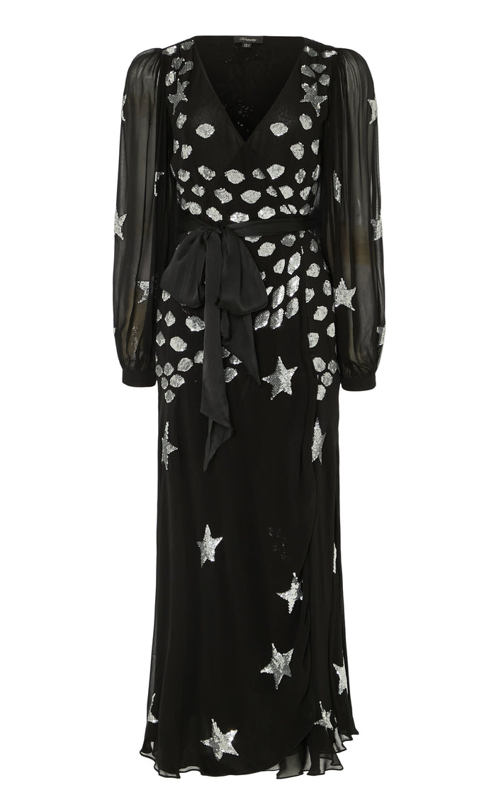 Etoile Wrap Dress - Black Mix