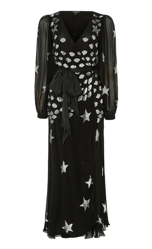 Etoile Wrap Dress - Black Mix