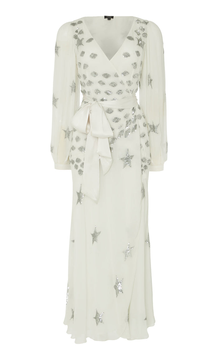 Etoile Wrap Dress - White Mix