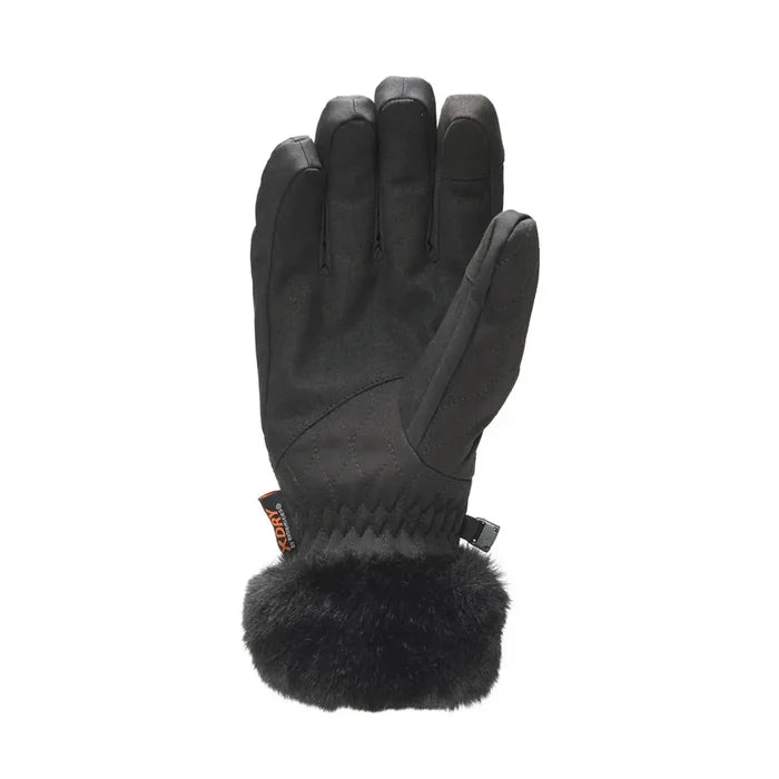 Palm detail on an Extremities Chamonix womens waterproof glove in black