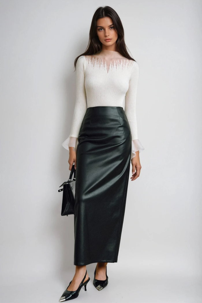 Fabrice Bell Sleeve Deconstruct Top In White