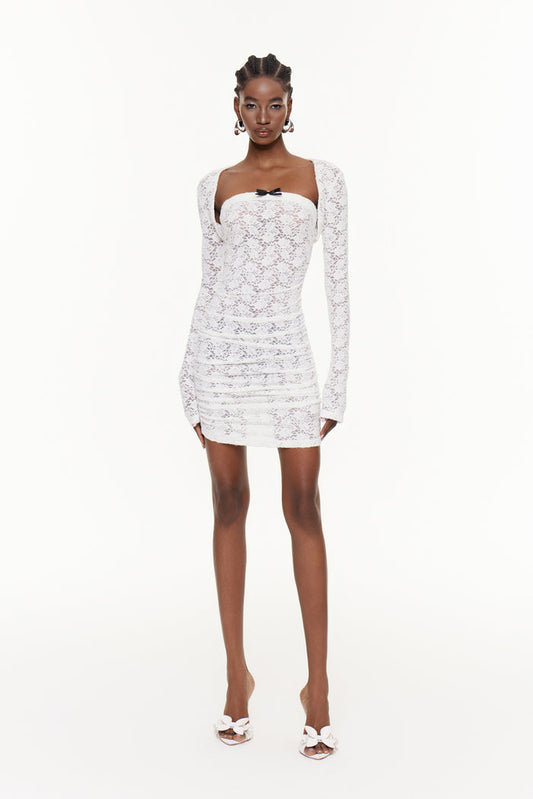Fahriye Lace Bodycon Mini Dress