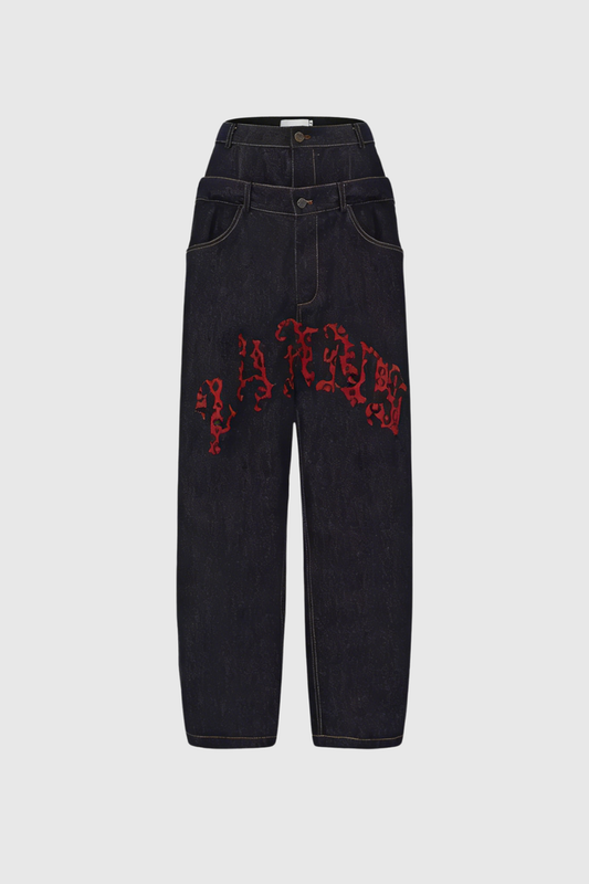 Faith Deconstruct Print Jeans