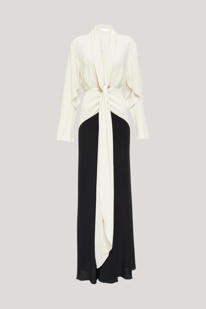 Faivish Tie Up Plunge Fringe Skirt Set