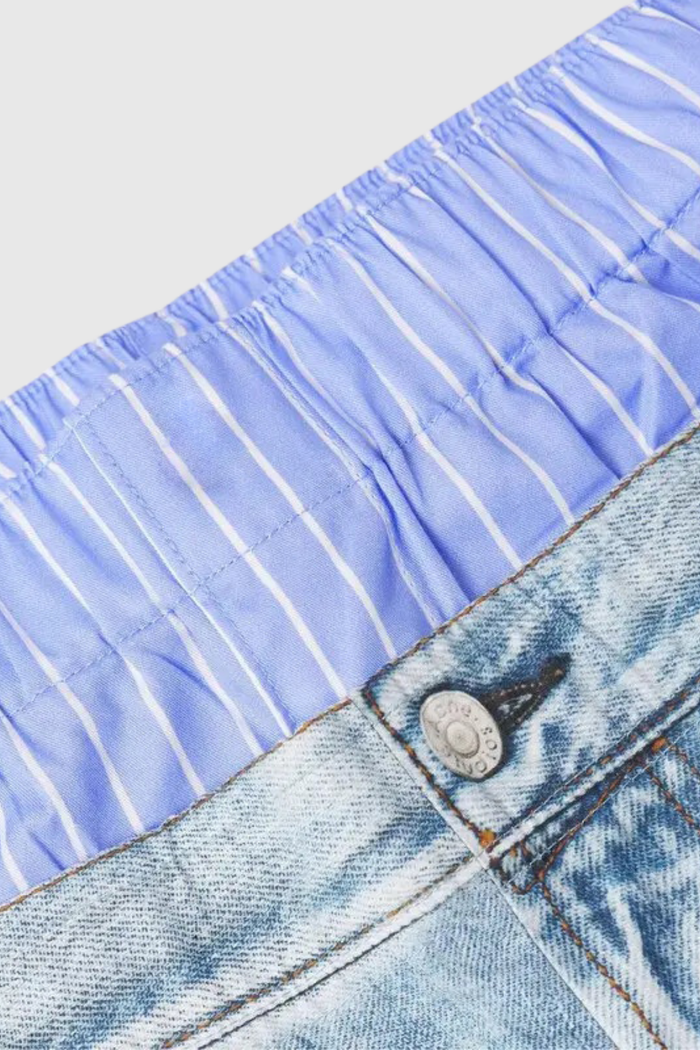 Faiz Deconstruct Grid Ripped Jeans