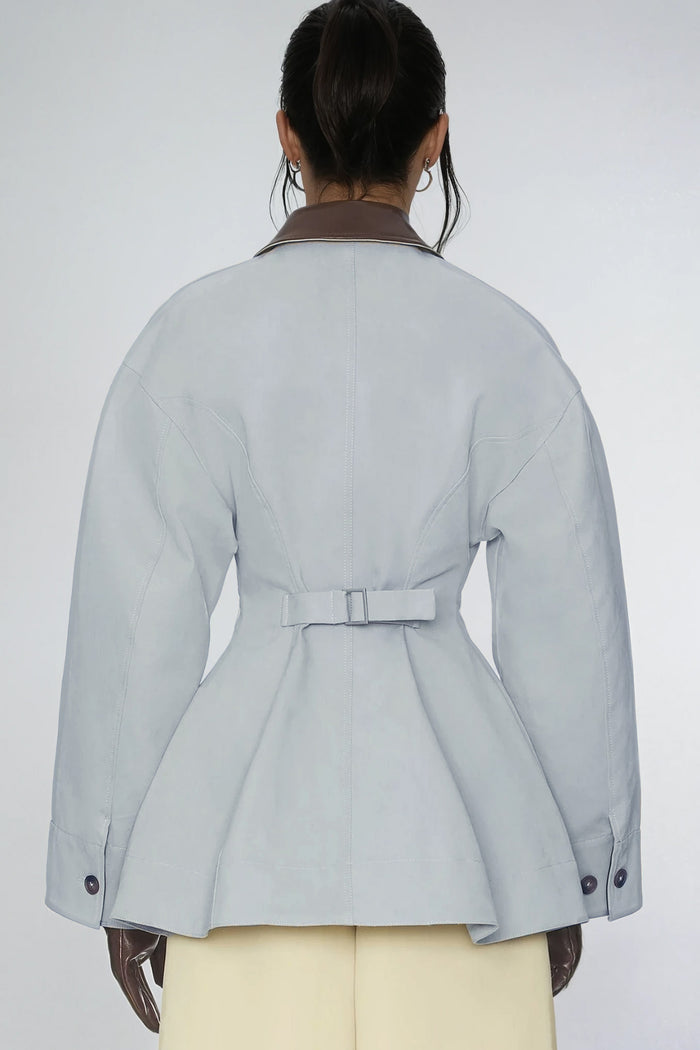 Fani Deconstruct Leather Bodycon Jacket